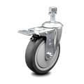 Service Caster 5 Inch Thermoplastic Rubber Swivel ½ Inch Stem Caster with Total Lock Brake SCC SCC-TSTTL20S514-TPRB-121315
